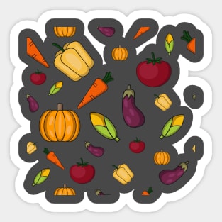 colorful seamless vegetables Sticker